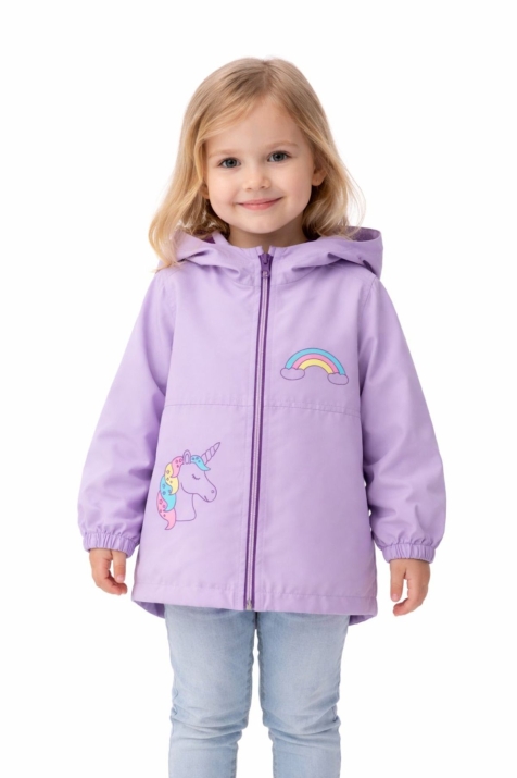 Детско яке момиче "Еднорог" , лилав цвят
