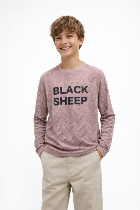 Детска блуза момче дълъг ръкав,розов цвят