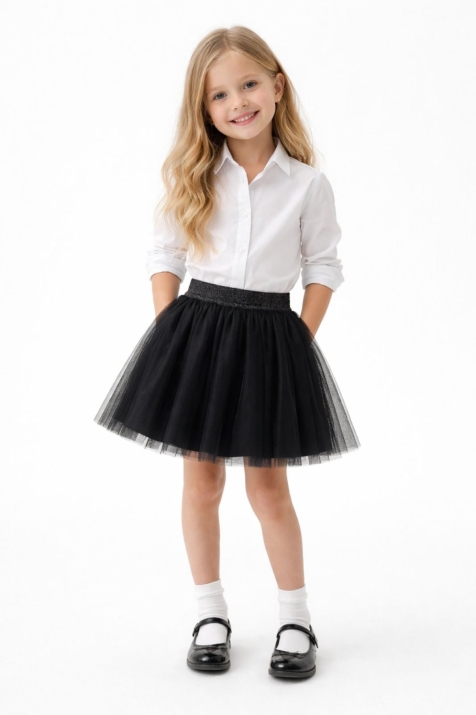  Детска пола, черен цвят