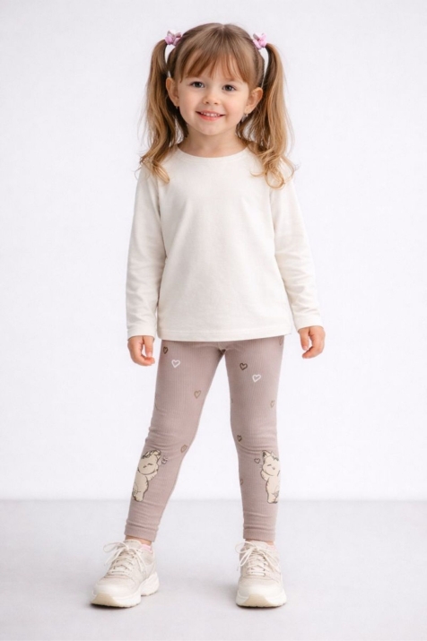 Детски клин рипс, бежов цвят