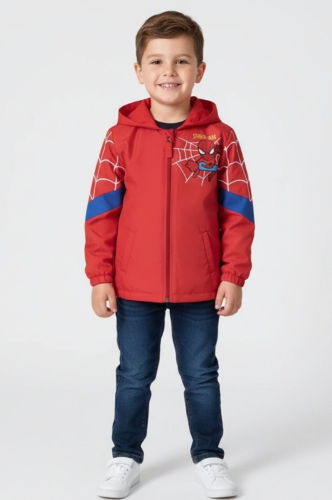 Детско яке за момче, червен цвят  