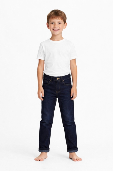 Детски дънки за момче, тъмно син цвят