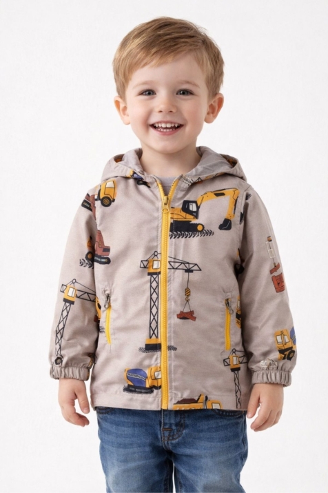 Детско яке за момче, бежов цвят