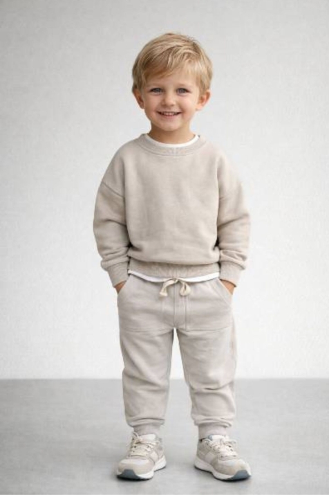 Детска долница за момче, сив цвят