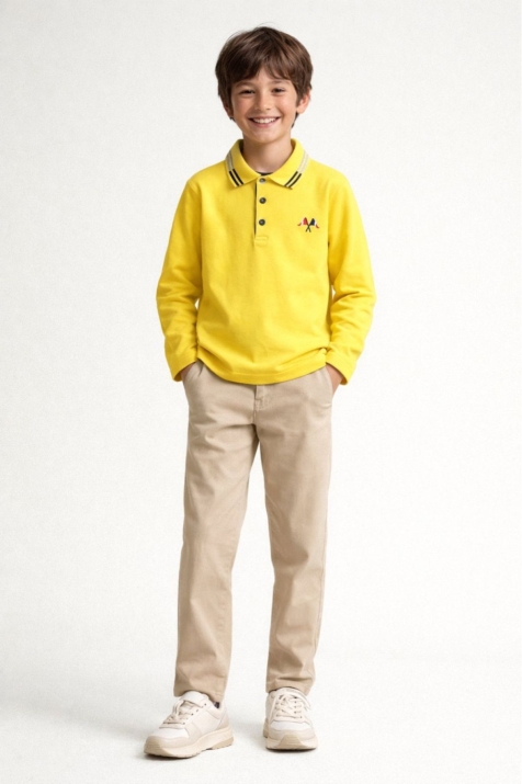 Детска блуза момче дълъг ръкав,,жълт цвят