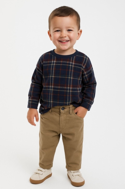 Детски панталон за момче, зелен цвят 