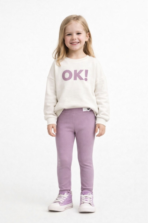 Детски клин рипс за момиче, лилав цвят