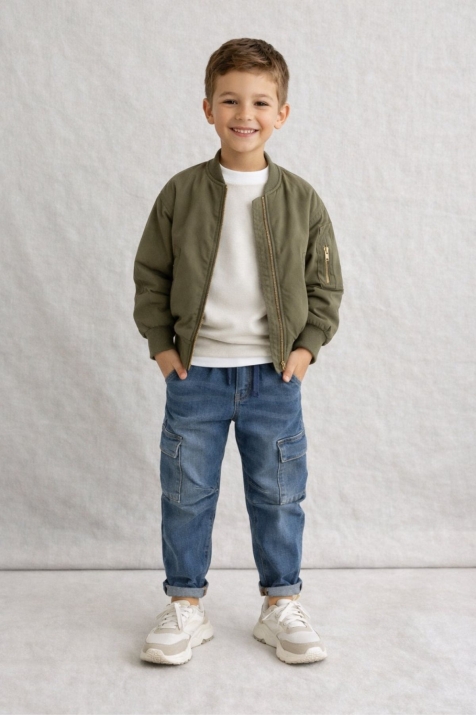 Детски дънки за момче, син цвят