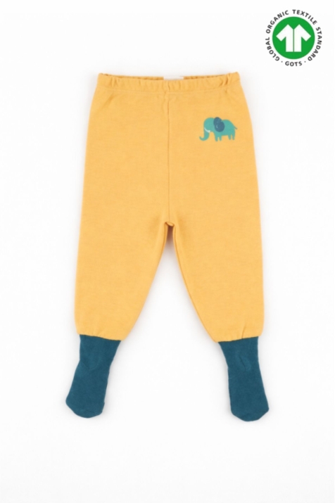 Бебешки ританки органичен памук, жълт цвят 