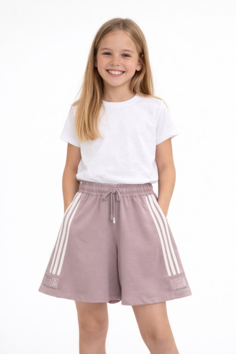 Детски къси панталонки за момиче, лилав цвят