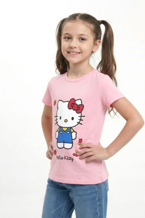 Детска тениска за момиче, розов цвят