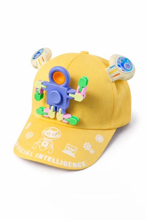 Детска шапка, жълт цвят