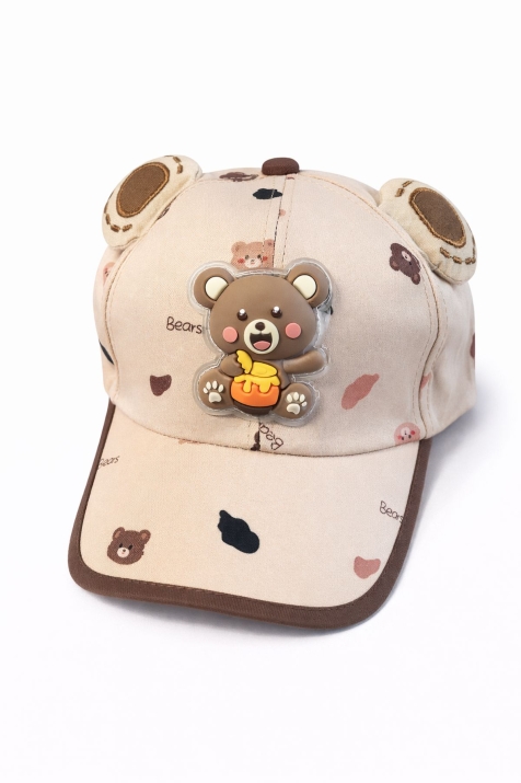 Детска шапка за момче, кафяв цвят