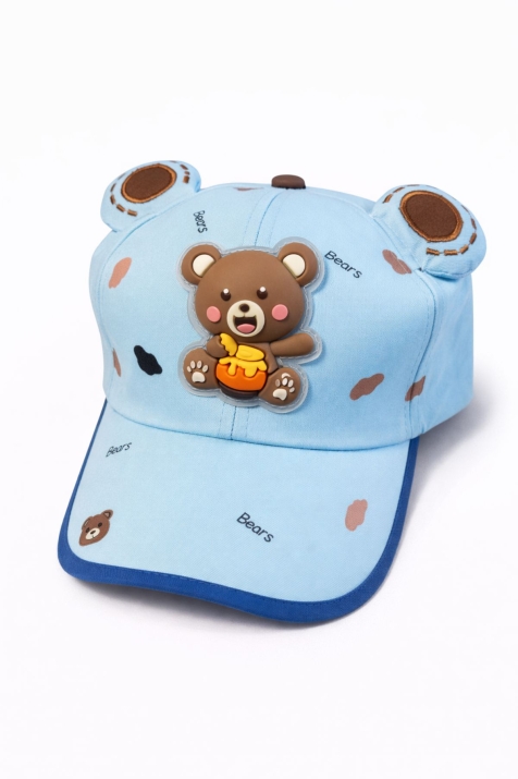 Детска шапка за момче, син цвят