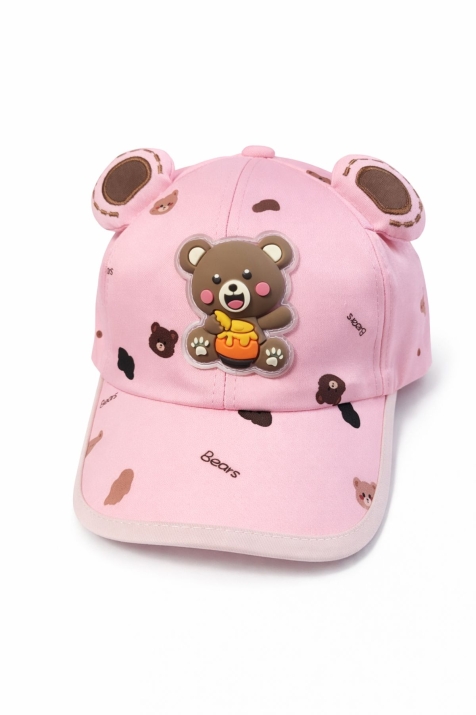 Детска шапка за момиче, розов цвят