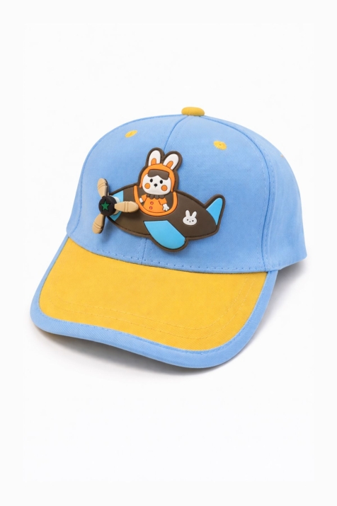 Детска шапка за момче, син цвят