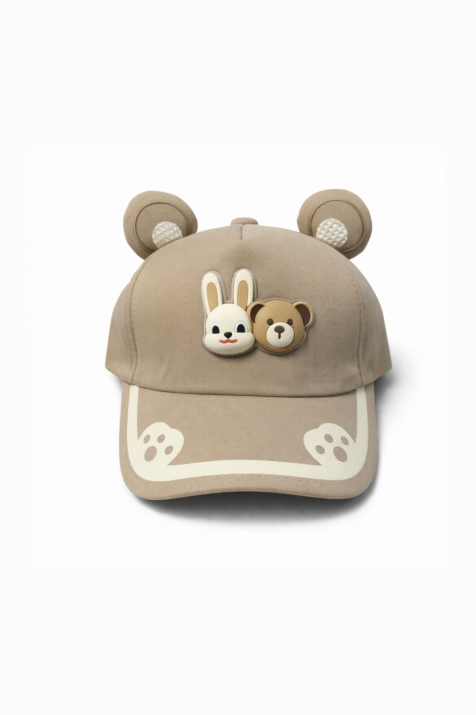 Детска шапка за момче, кафяв цвят
