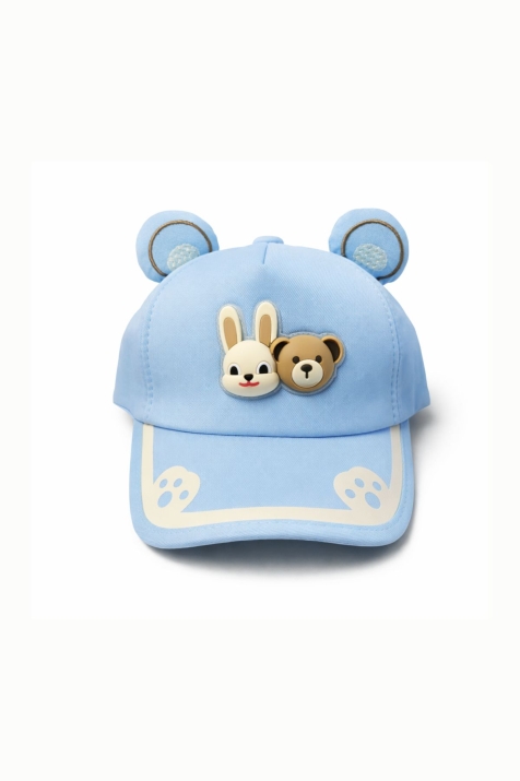 Детска шапка за момче, син цвят