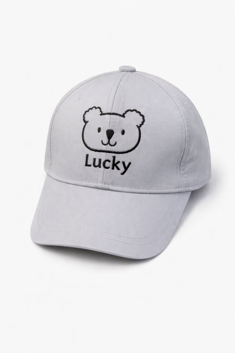 Детска шапка за момче, сив цвят