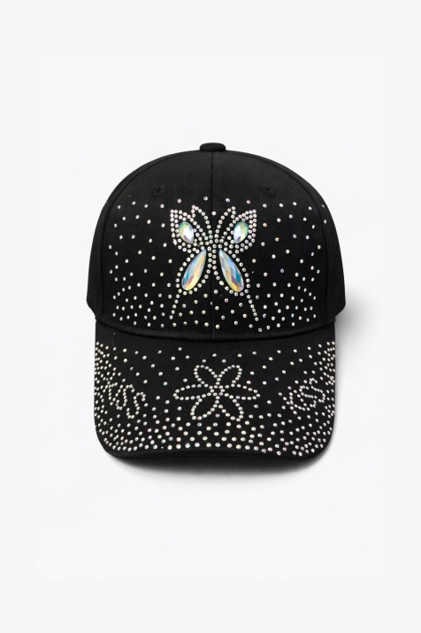 Детска шапка за момиче, черен цвят