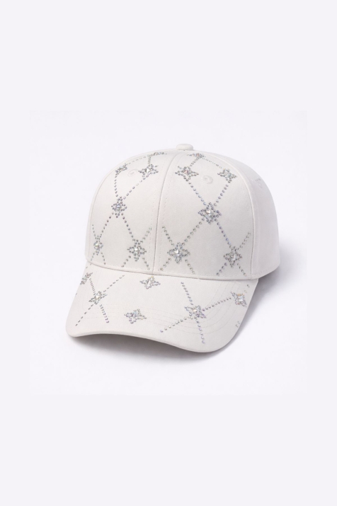 Детска шапка за момиче, бял цвят