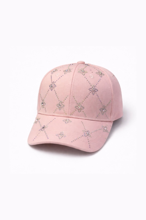 Детска шапка за момиче, тъмно розов цвят