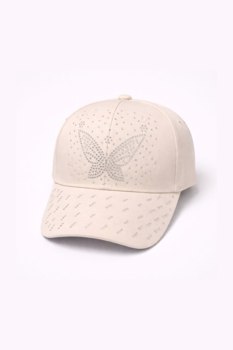 Детска шапка за момиче, бежов цвят