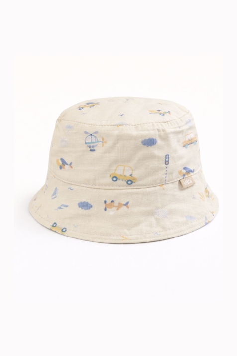 Детска шапка за момче, бежов цвят