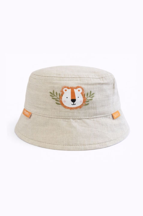 Детска шапка за момче, бежов цвят