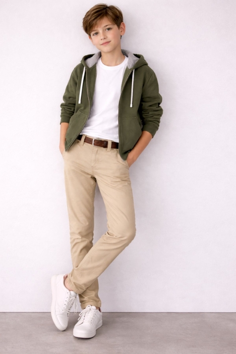 Детски панталон за момче, бежов цвят  