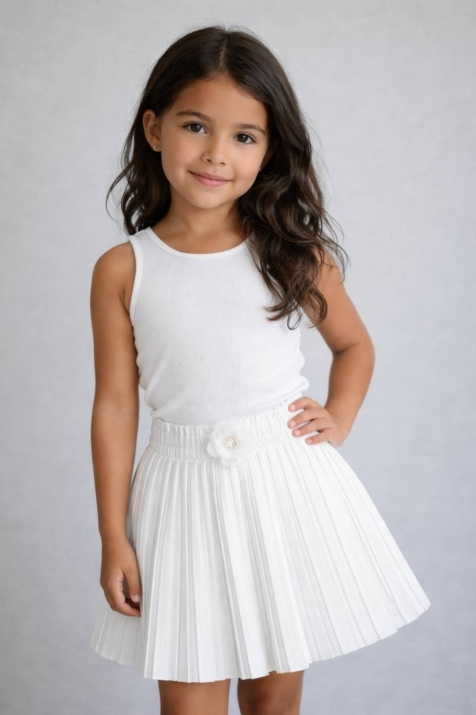  Детска пола, цвят екрю