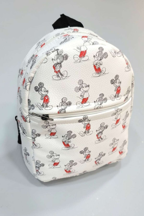 Детска раничка Мики Маус,бял  цвят