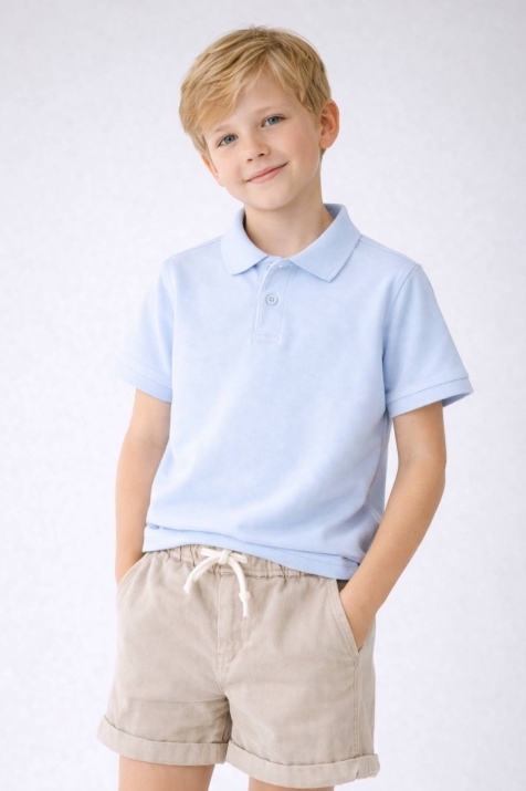 Детска тениска за момче, светло син цвят