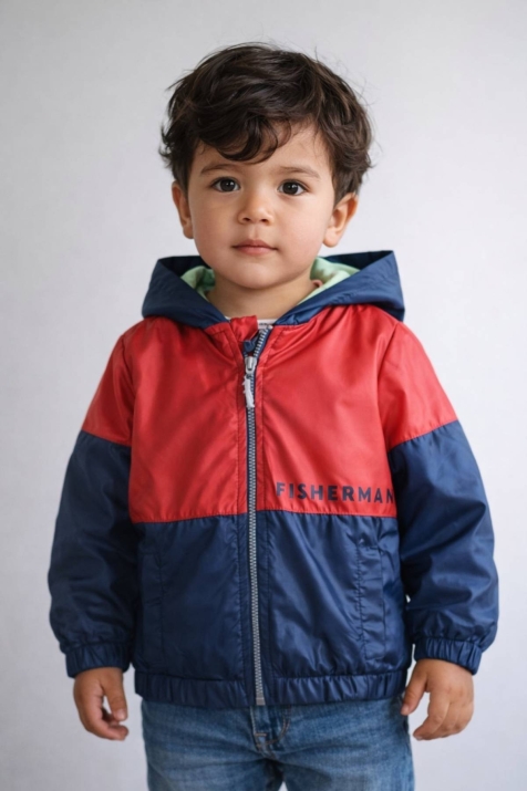 Детско яке за момче, червен цвят