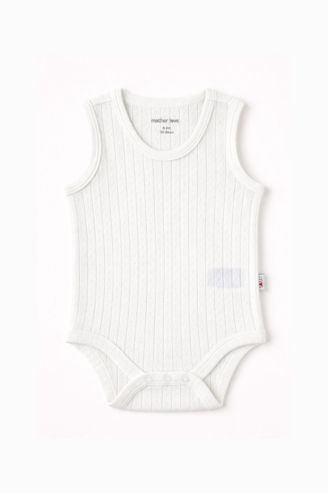 Бебешко боди потник, цвят екрю