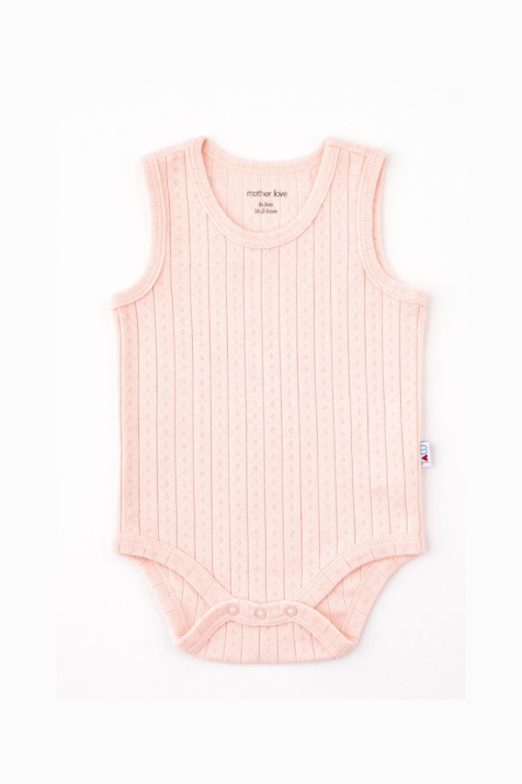 Бебешко боди потник, розов цвят