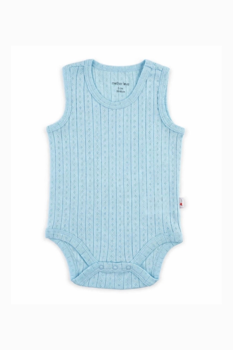 Бебешко боди потник, син цвят 