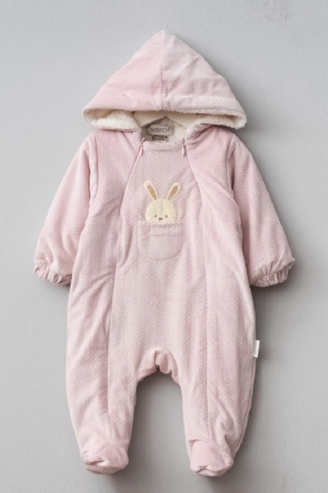 Детски гащеризон за момиче, розов цвят 