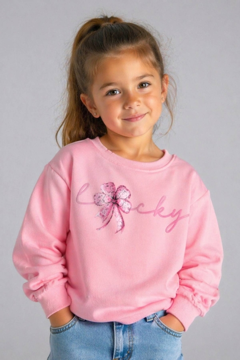 Детска блуза за момиче, розов цвят