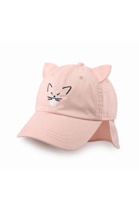 Детска шапка момиче, розов цвят