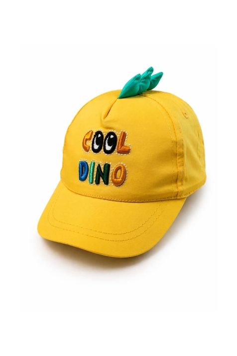 Бебешка шапка за момче, жълт цвят