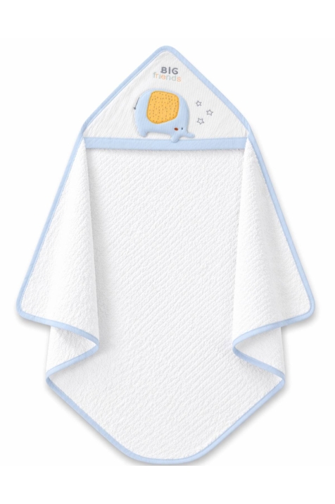 Бебешка хавлия за баня, светло син цвят