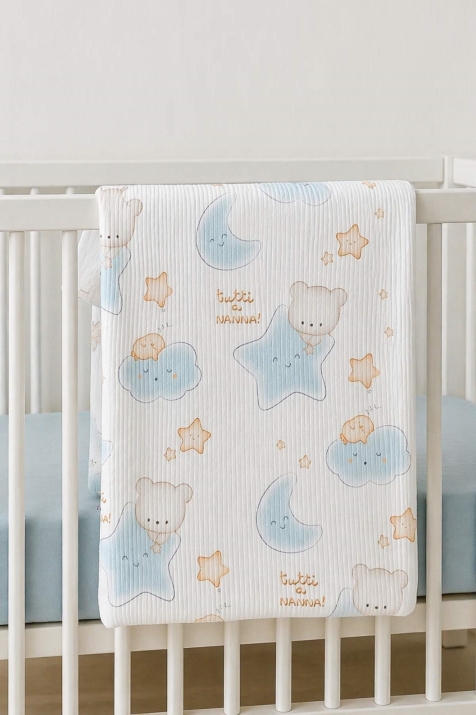 Бебешка пелена, син цвят