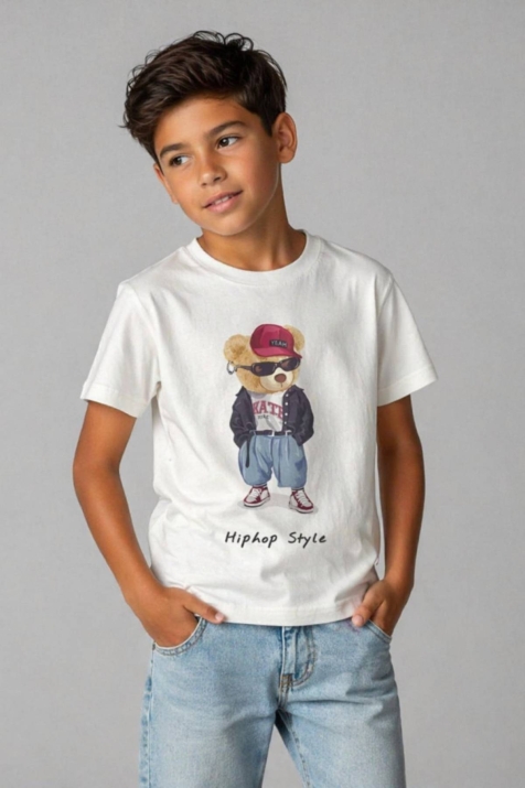 Детска тениска, бял цвят