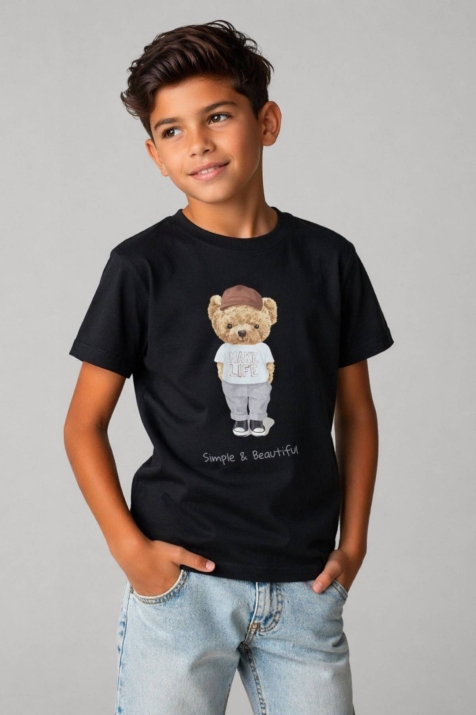 Детска тениска, черен цвят