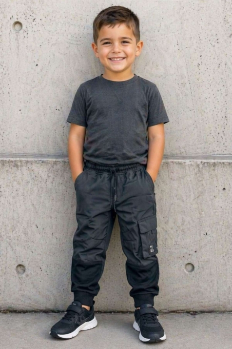 Детска долница за момче, черен цвят