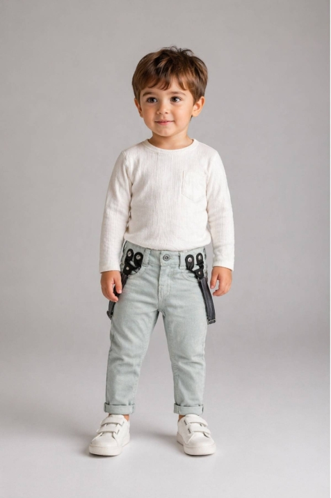 Детски панталон за момче, зелен цвят