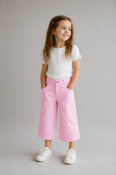 Детски панталон за момиче, розов цвят