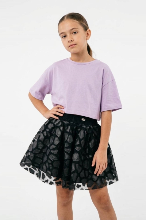 Детска пола, черен цвят 