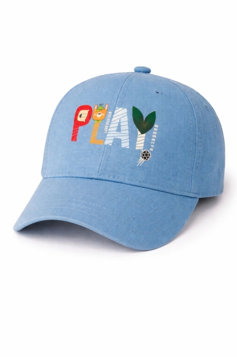 Детска шапка за момче, син цвят 